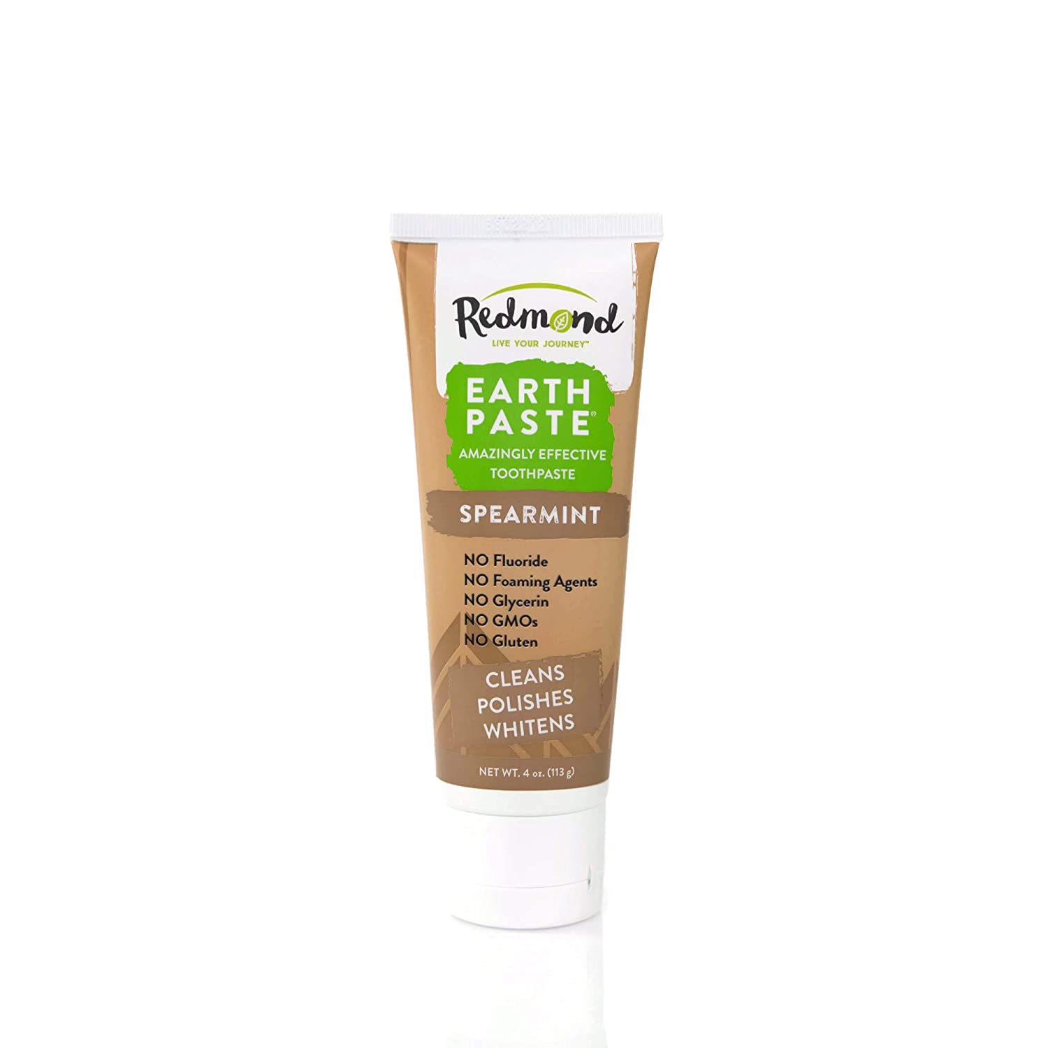 Redmond Life, Sweetened Spearmint Earthpaste, 4 Oz Tube UPC 018788106159 | HiLife Vitamins